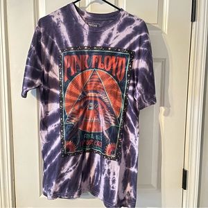 Purple Tie Dye Pink Floyd Band T Shirt
